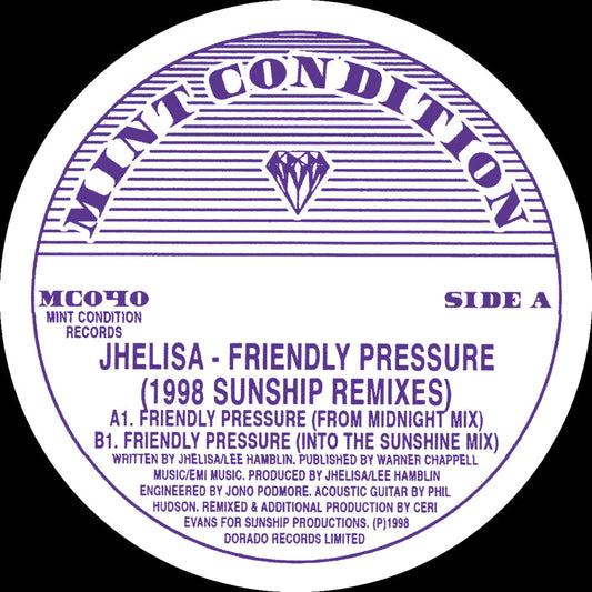 Jhelisa - Friendly Pressure (1998 Sunship Remixes) - 12"