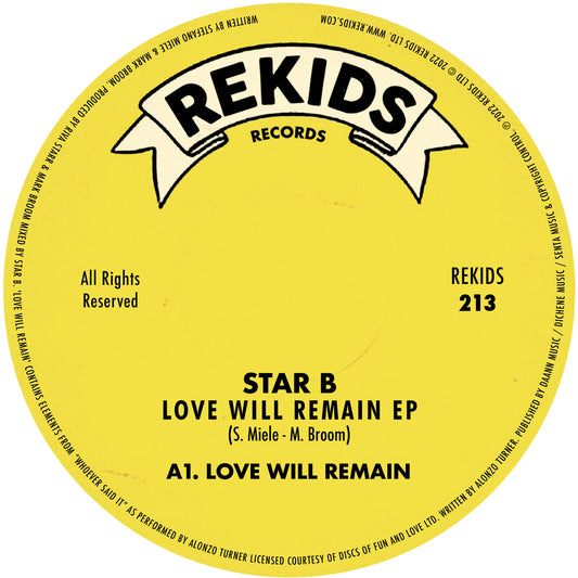 Star B - Love Will Remain EP - 12"